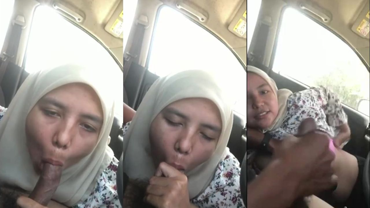 Jilbab Sempetin Blowjob di Mobil